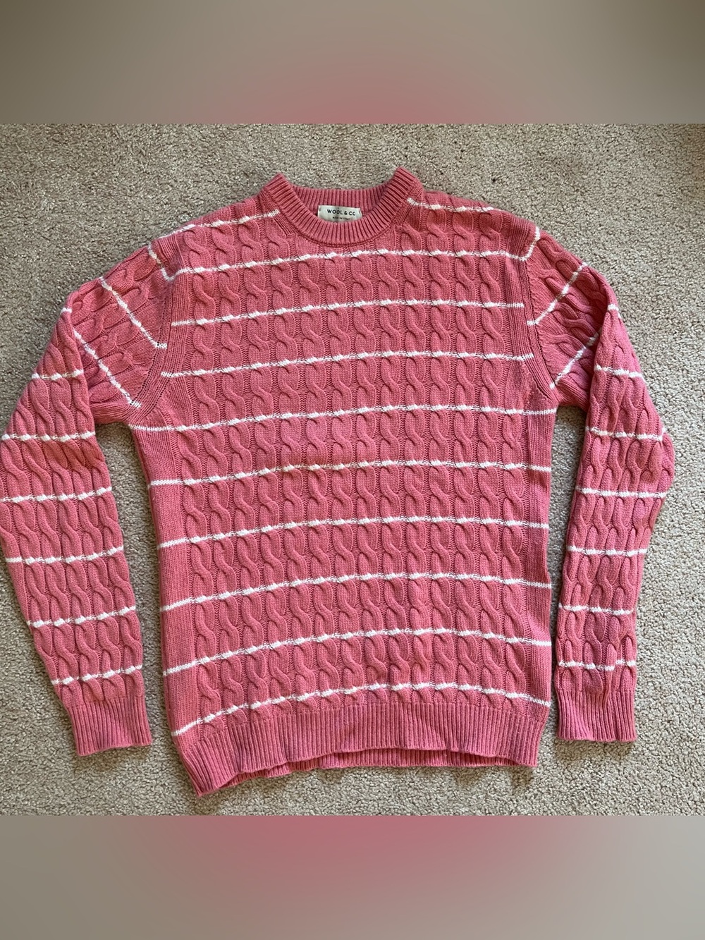 Men’s wool blend sweater striped M